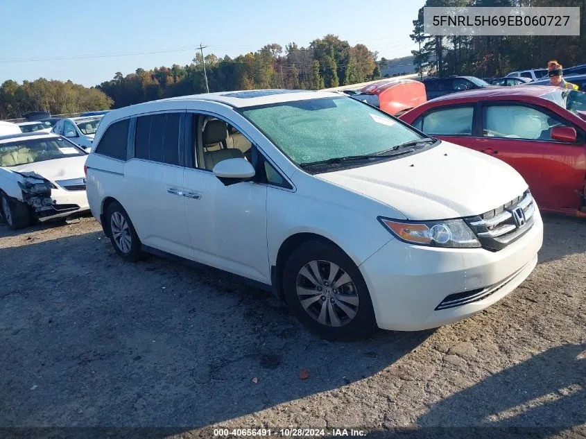 2014 Honda Odyssey Ex-L VIN: 5FNRL5H69EB060727 Lot: 40656491