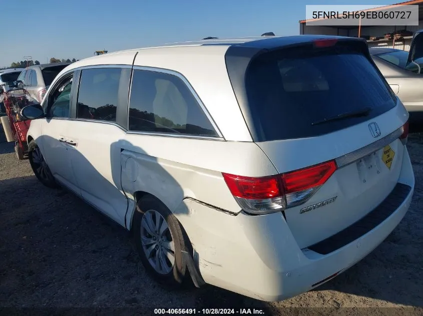 2014 Honda Odyssey Ex-L VIN: 5FNRL5H69EB060727 Lot: 40656491