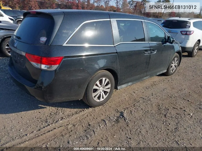 2014 Honda Odyssey Ex-L VIN: 5FNRL5H66EB131012 Lot: 40689681