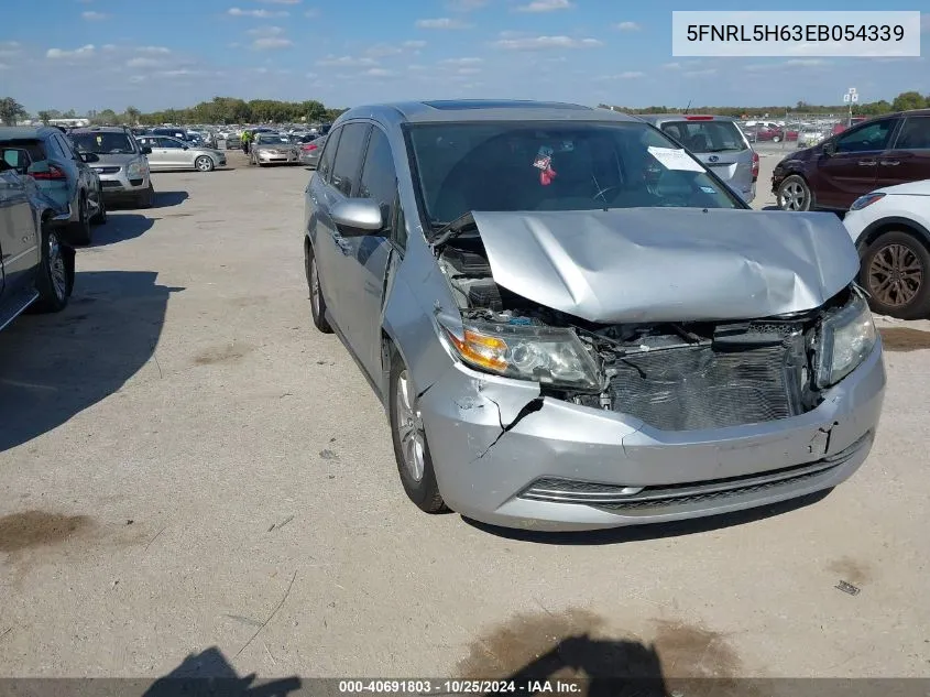 5FNRL5H63EB054339 2014 Honda Odyssey Ex-L