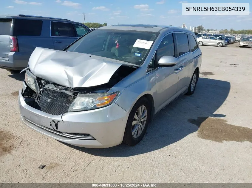 2014 Honda Odyssey Ex-L VIN: 5FNRL5H63EB054339 Lot: 40691803