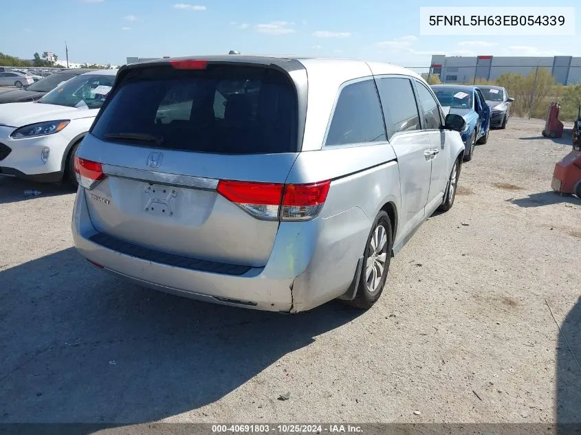 5FNRL5H63EB054339 2014 Honda Odyssey Ex-L