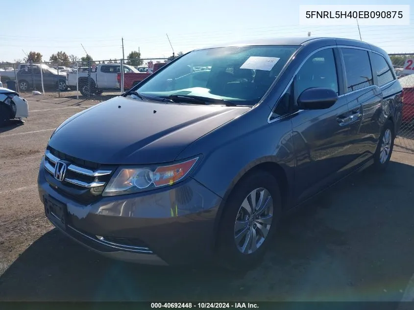 5FNRL5H40EB090875 2014 Honda Odyssey Ex