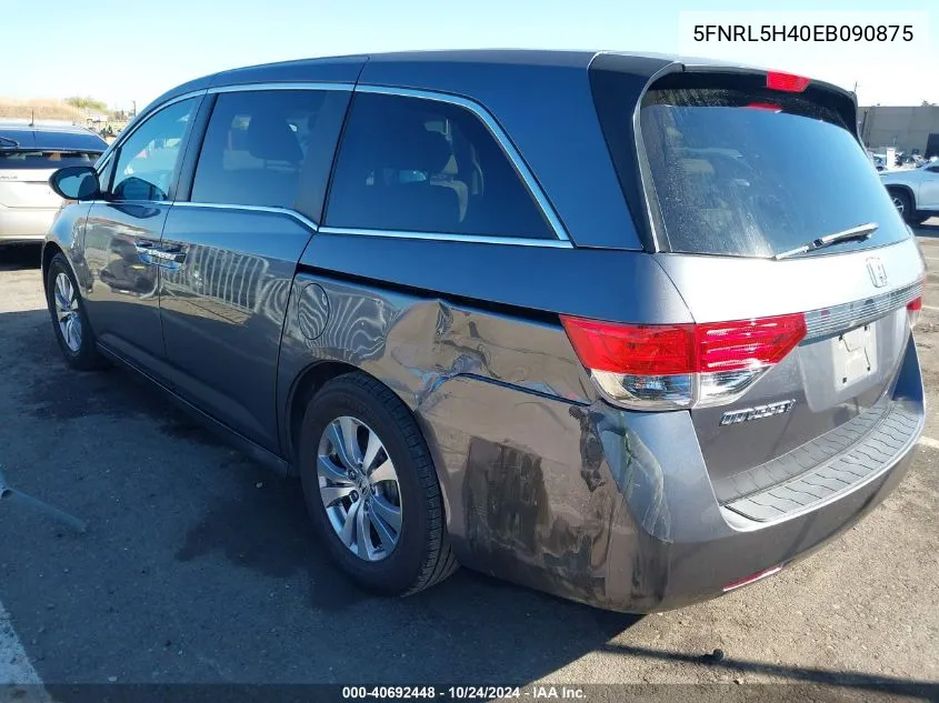 5FNRL5H40EB090875 2014 Honda Odyssey Ex