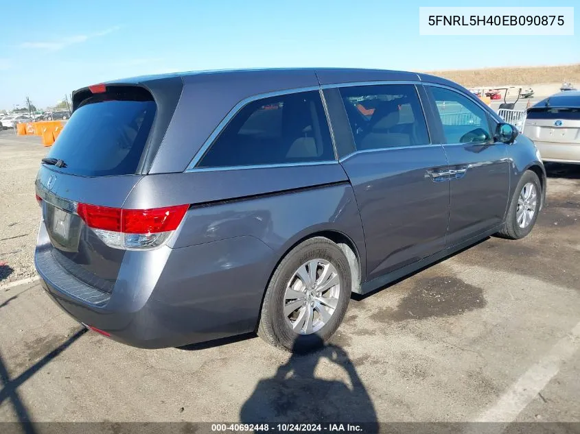 5FNRL5H40EB090875 2014 Honda Odyssey Ex