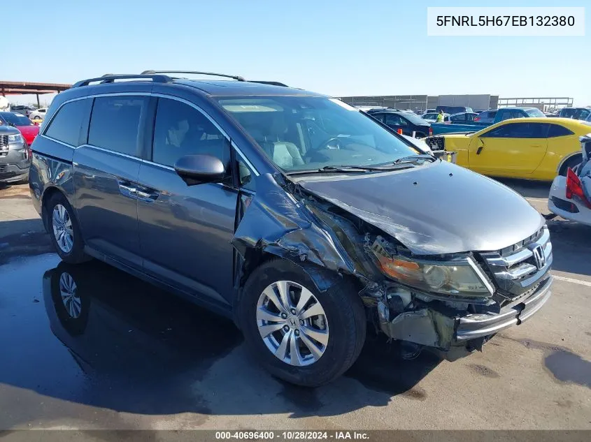 5FNRL5H67EB132380 2014 Honda Odyssey Ex-L