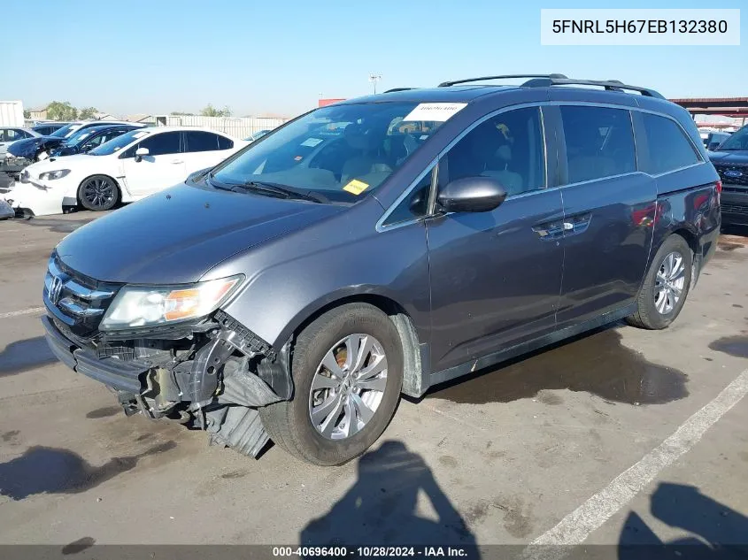 5FNRL5H67EB132380 2014 Honda Odyssey Ex-L