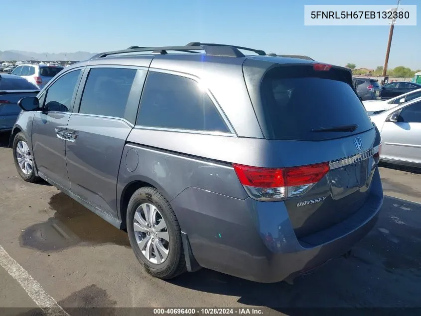 5FNRL5H67EB132380 2014 Honda Odyssey Ex-L