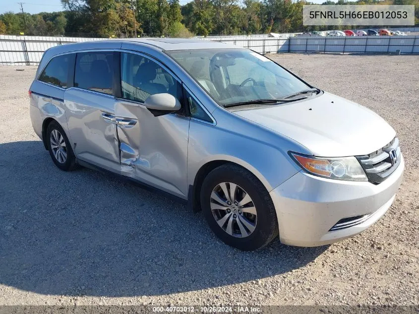 2014 Honda Odyssey Ex-L VIN: 5FNRL5H66EB012053 Lot: 40703012