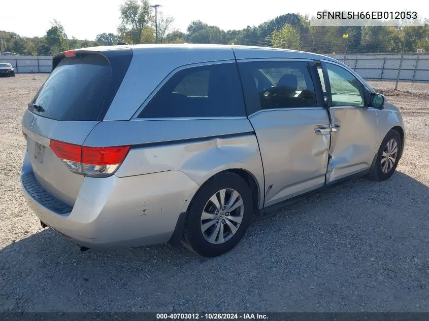 2014 Honda Odyssey Ex-L VIN: 5FNRL5H66EB012053 Lot: 40703012