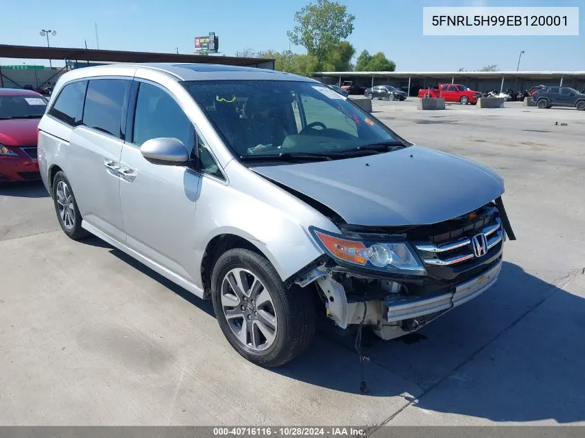 2014 Honda Odyssey Touring/Touring Elite VIN: 5FNRL5H99EB120001 Lot: 40716116