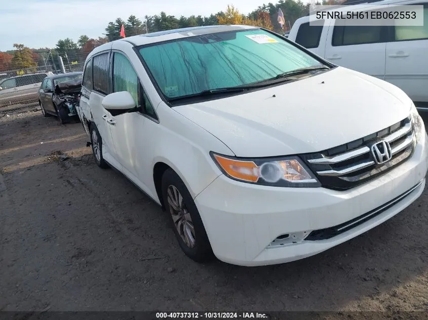 2014 Honda Odyssey Ex-L VIN: 5FNRL5H61EB062553 Lot: 40737312