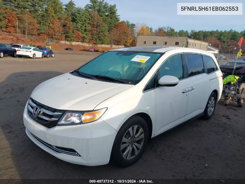 2014 Honda Odyssey Ex-L VIN: 5FNRL5H61EB062553 Lot: 40737312