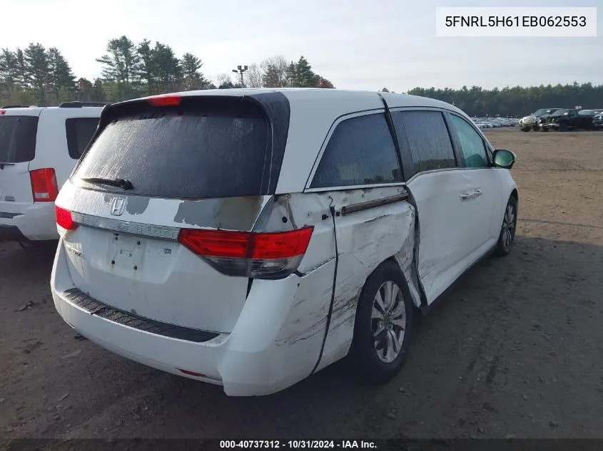 2014 Honda Odyssey Ex-L VIN: 5FNRL5H61EB062553 Lot: 40737312