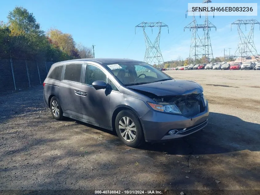 2014 Honda Odyssey Ex-L VIN: 5FNRL5H66EB083236 Lot: 40738842