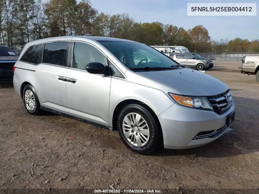 5FNRL5H25EB004412 2014 Honda Odyssey Lx