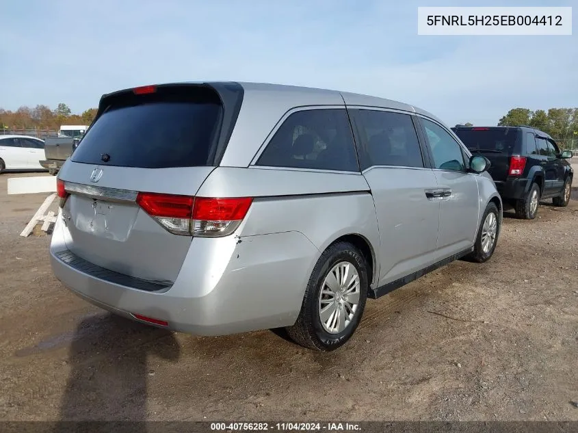 5FNRL5H25EB004412 2014 Honda Odyssey Lx