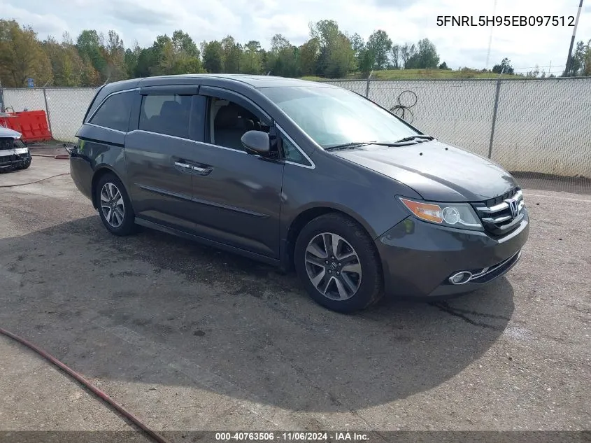 2014 Honda Odyssey Touring/Touring Elite VIN: 5FNRL5H95EB097512 Lot: 40763506