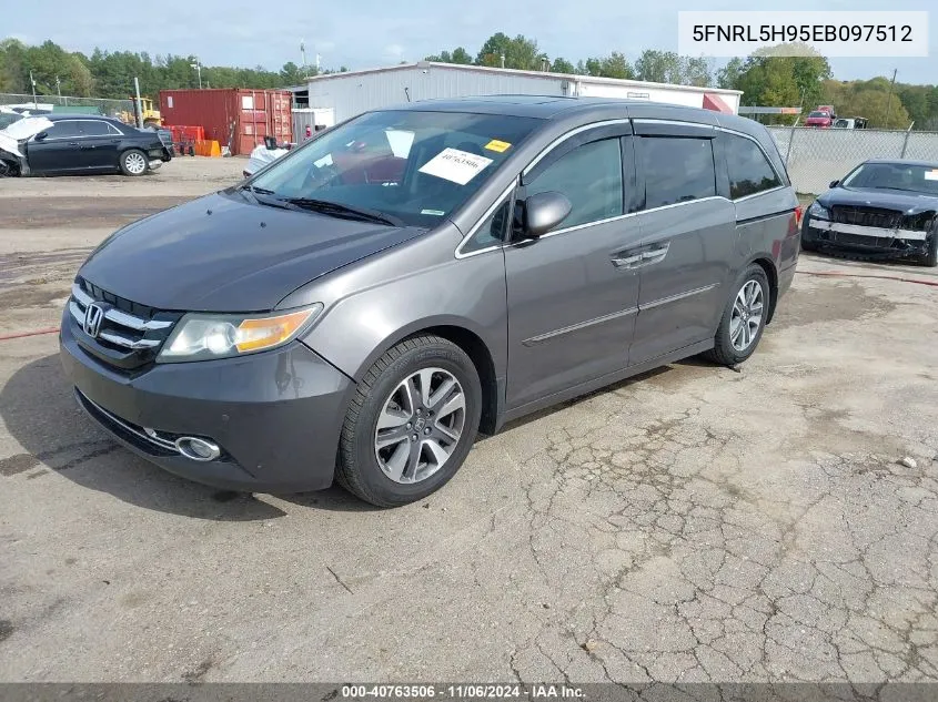 2014 Honda Odyssey Touring/Touring Elite VIN: 5FNRL5H95EB097512 Lot: 40763506