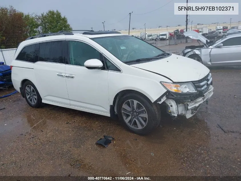 2014 Honda Odyssey Touring/Touring Elite VIN: 5FNRL5H97EB102371 Lot: 40770642