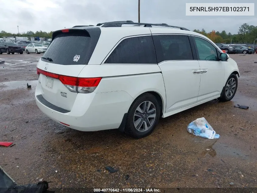 2014 Honda Odyssey Touring/Touring Elite VIN: 5FNRL5H97EB102371 Lot: 40770642