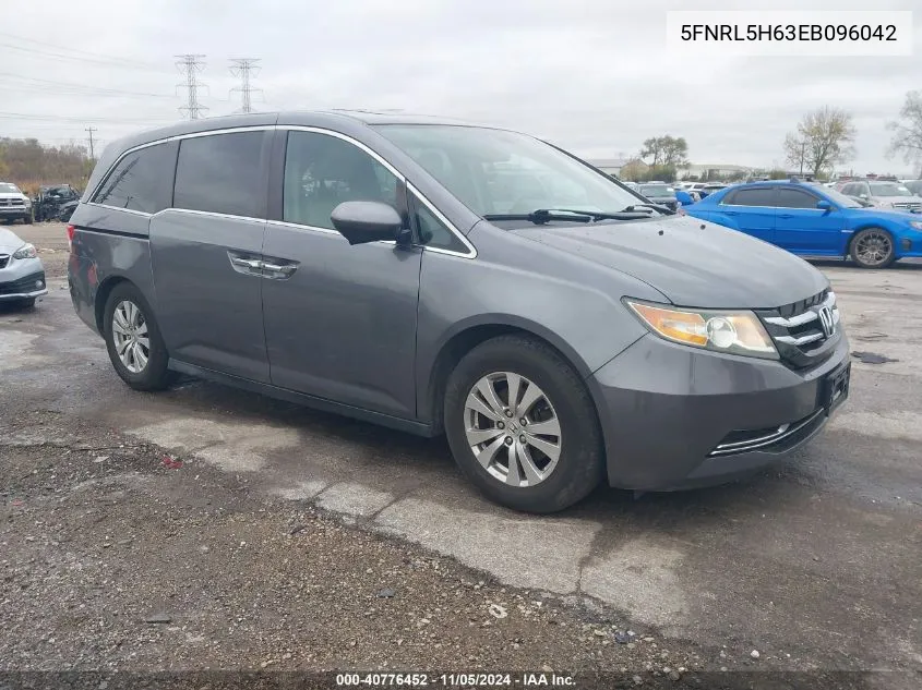 2014 Honda Odyssey Ex-L VIN: 5FNRL5H63EB096042 Lot: 40776452