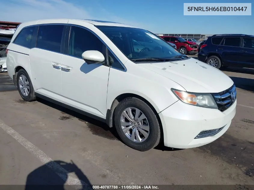 5FNRL5H66EB010447 2014 Honda Odyssey Ex-L