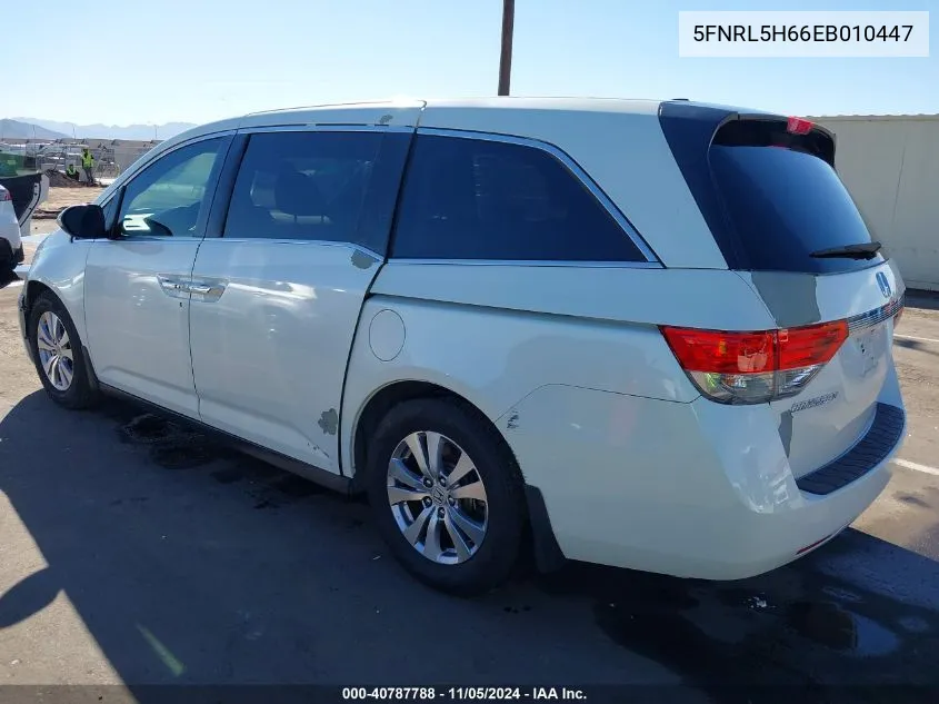 5FNRL5H66EB010447 2014 Honda Odyssey Ex-L