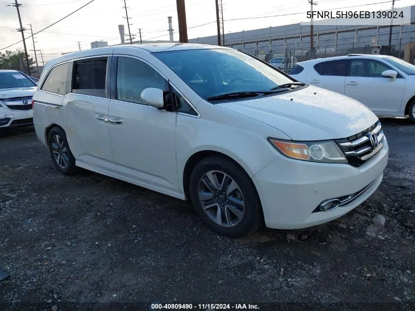 2014 Honda Odyssey Touring/Touring Elite VIN: 5FNRL5H96EB139024 Lot: 40809490