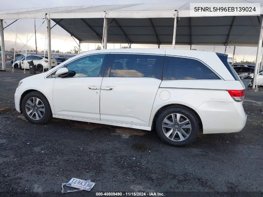 2014 Honda Odyssey Touring/Touring Elite VIN: 5FNRL5H96EB139024 Lot: 40809490