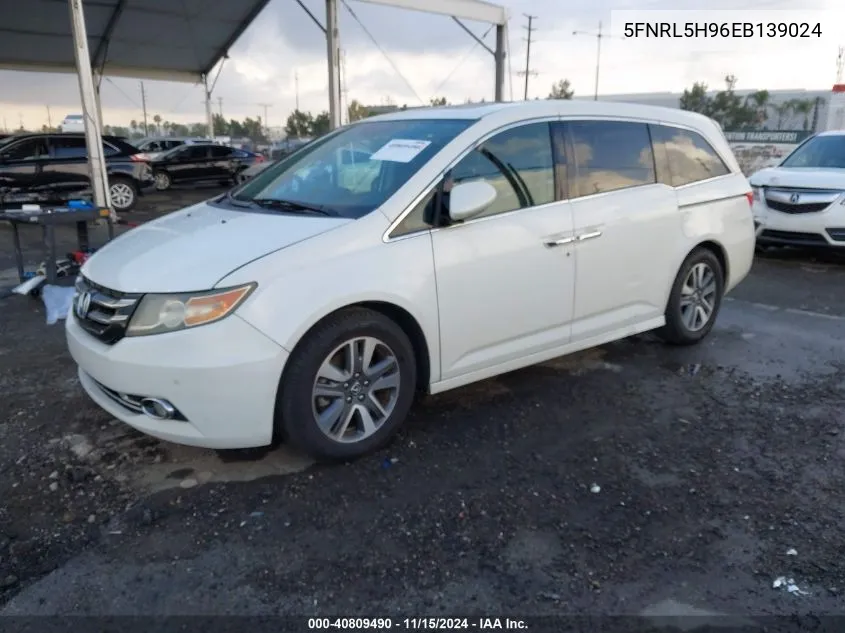 2014 Honda Odyssey Touring/Touring Elite VIN: 5FNRL5H96EB139024 Lot: 40809490