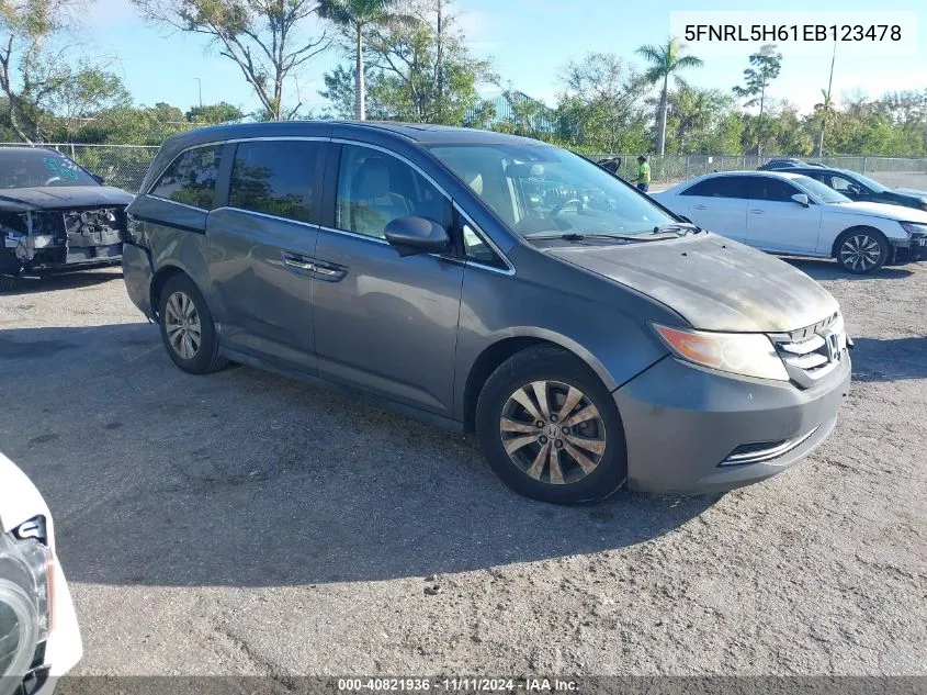 2014 Honda Odyssey Ex-L VIN: 5FNRL5H61EB123478 Lot: 40821936