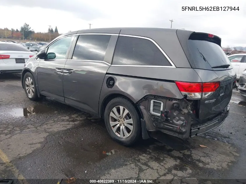 2014 Honda Odyssey Ex-L VIN: 5FNRL5H62EB127944 Lot: 40822389