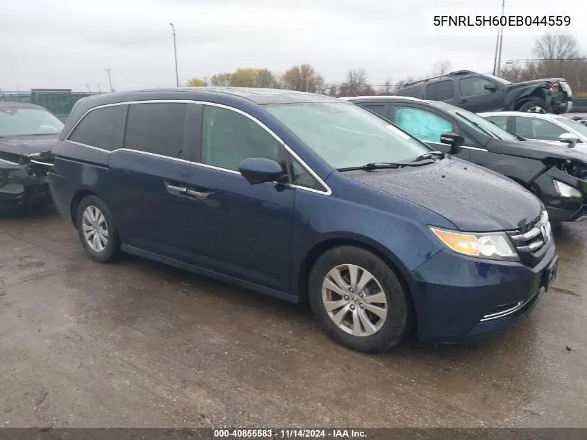 2014 Honda Odyssey Ex-L VIN: 5FNRL5H60EB044559 Lot: 40855583