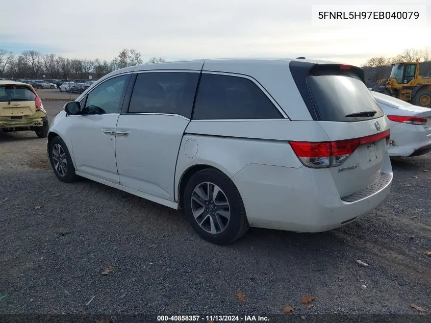 2014 Honda Odyssey Touring/Touring Elite VIN: 5FNRL5H97EB040079 Lot: 40858357