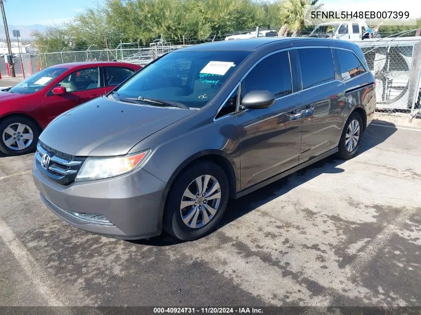 2014 Honda Odyssey Ex VIN: 5FNRL5H48EB007399 Lot: 40924731