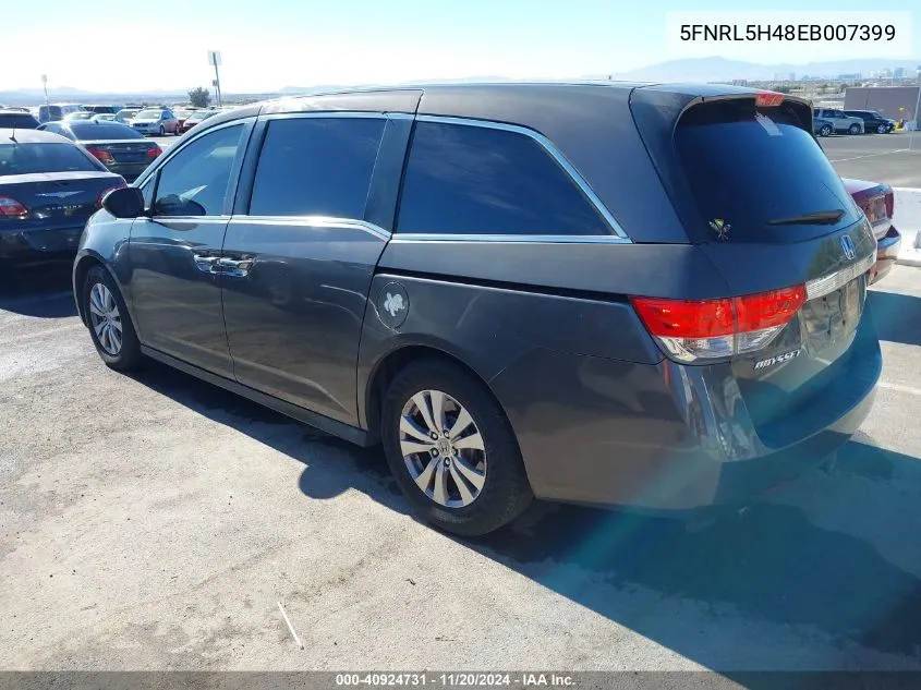 2014 Honda Odyssey Ex VIN: 5FNRL5H48EB007399 Lot: 40924731