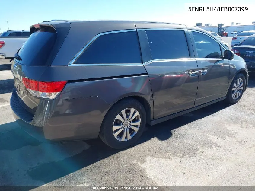 2014 Honda Odyssey Ex VIN: 5FNRL5H48EB007399 Lot: 40924731