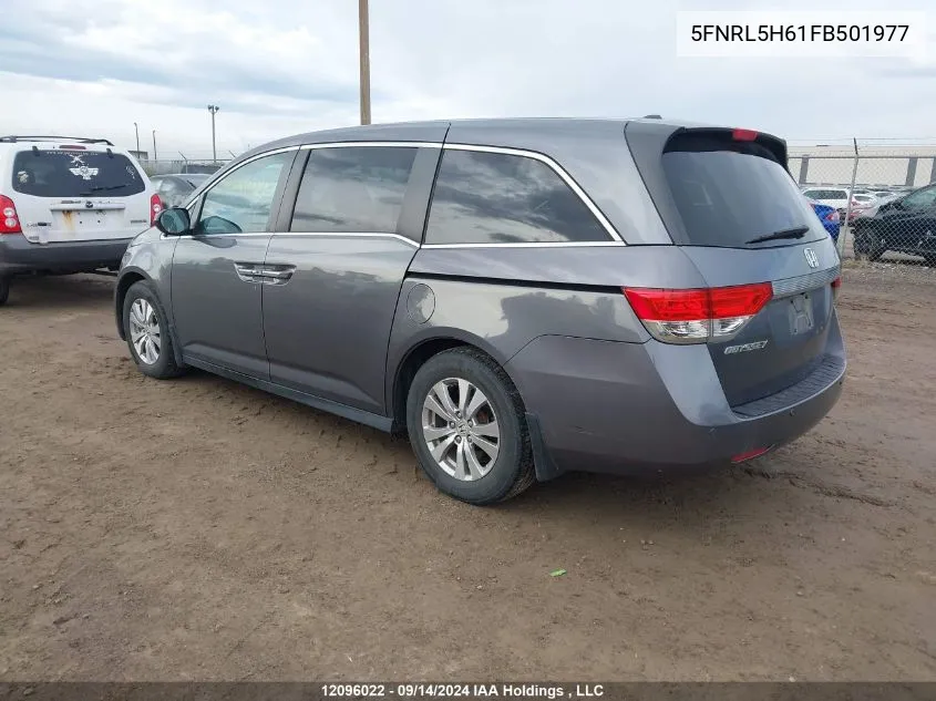 2015 Honda Odyssey VIN: 5FNRL5H61FB501977 Lot: 12096022