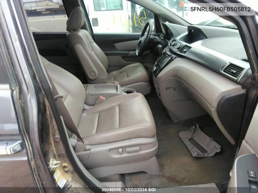 5FNRL5H60FB505812 2015 Honda Odyssey Exl