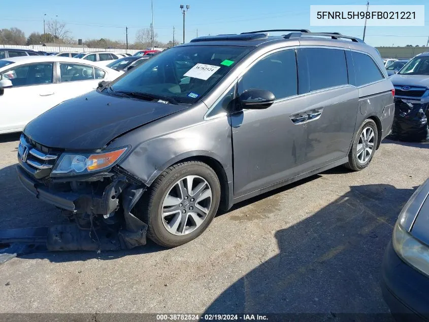 2015 Honda Odyssey Touring/Touring Elite VIN: 5FNRL5H98FB021221 Lot: 38782524