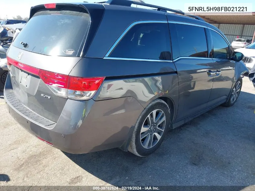 2015 Honda Odyssey Touring/Touring Elite VIN: 5FNRL5H98FB021221 Lot: 38782524