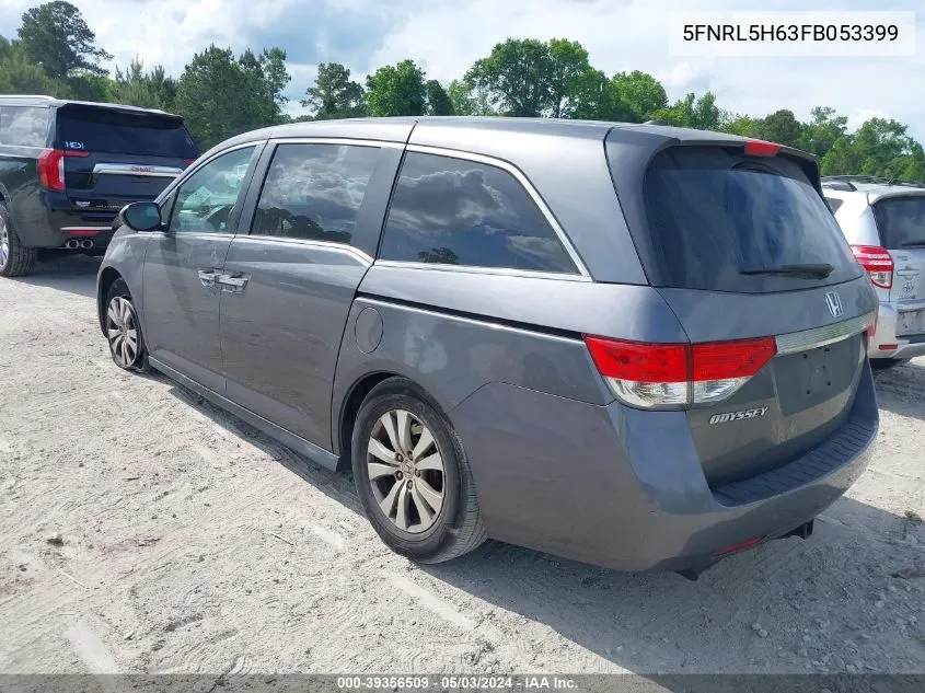 5FNRL5H63FB053399 2015 Honda Odyssey Ex-L