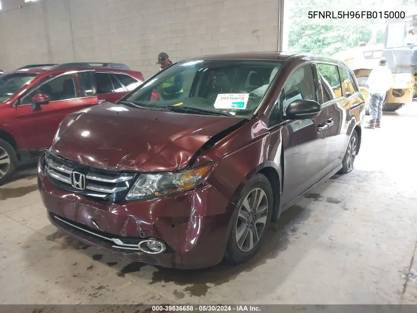 2015 Honda Odyssey Touring/Touring Elite VIN: 5FNRL5H96FB015000 Lot: 39536658