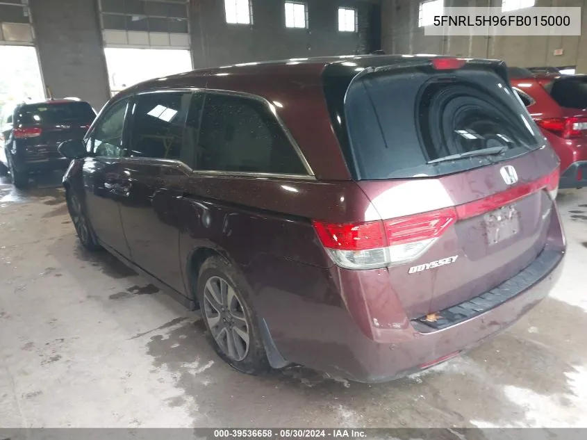 2015 Honda Odyssey Touring/Touring Elite VIN: 5FNRL5H96FB015000 Lot: 39536658