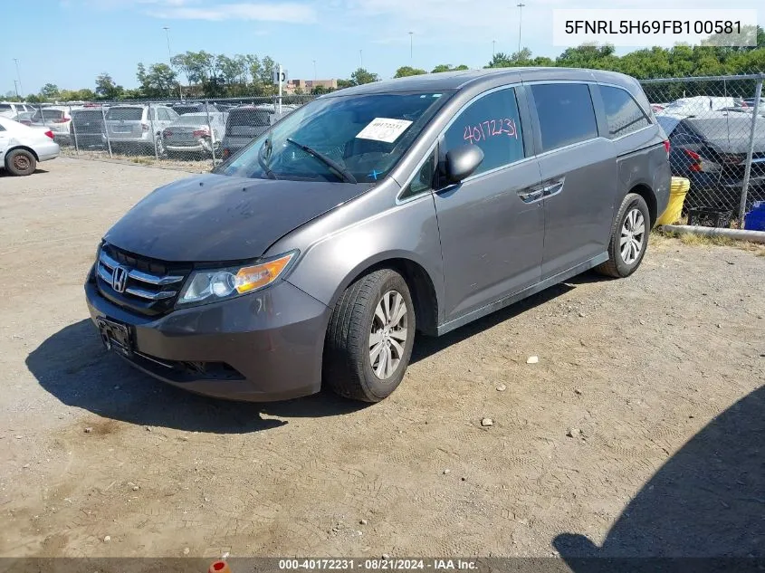 5FNRL5H69FB100581 2015 Honda Odyssey Ex-L