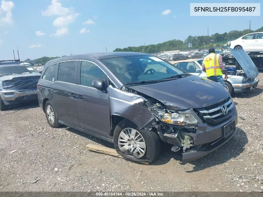 2015 Honda Odyssey Lx VIN: 5FNRL5H25FB095487 Lot: 40184164