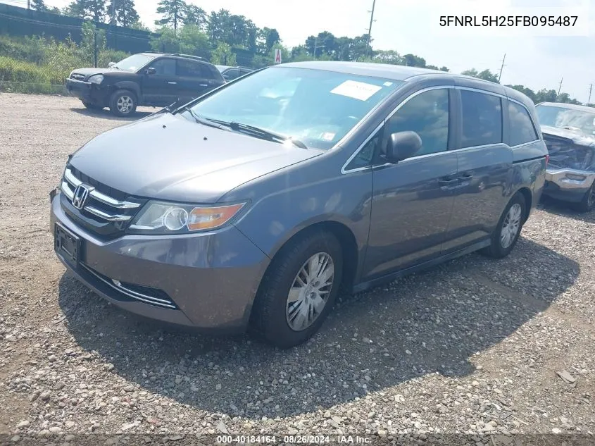 5FNRL5H25FB095487 2015 Honda Odyssey Lx