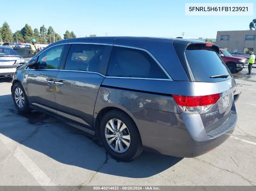 2015 Honda Odyssey Ex-L VIN: 5FNRL5H61FB123921 Lot: 40214823