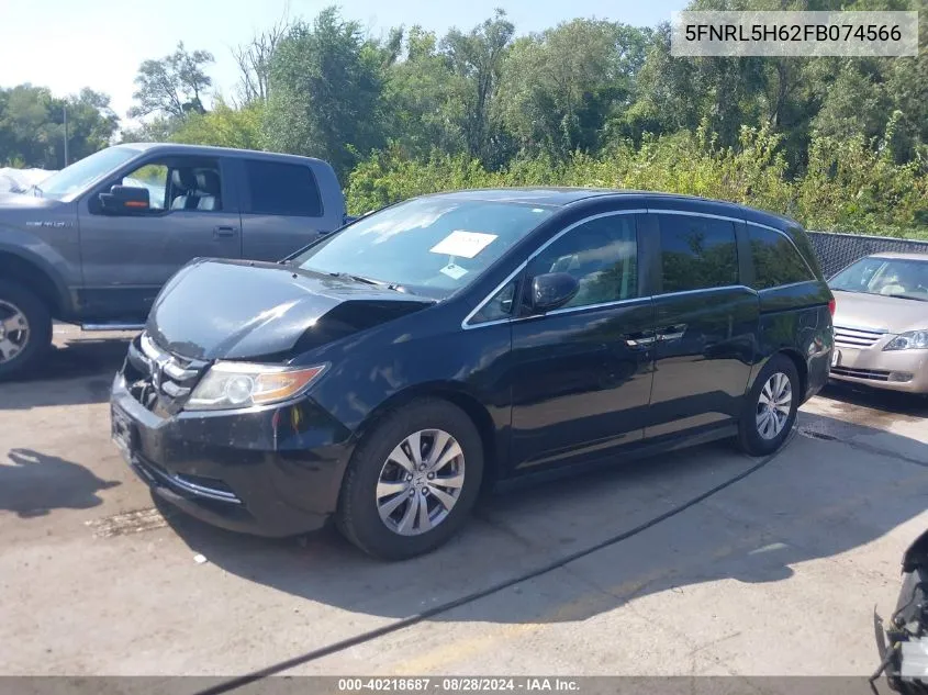 2015 Honda Odyssey Ex-L VIN: 5FNRL5H62FB074566 Lot: 40218687